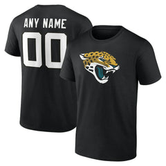 Jacksonville Jaguars Team Authentic Personalized Name & Number T-Shirt Black