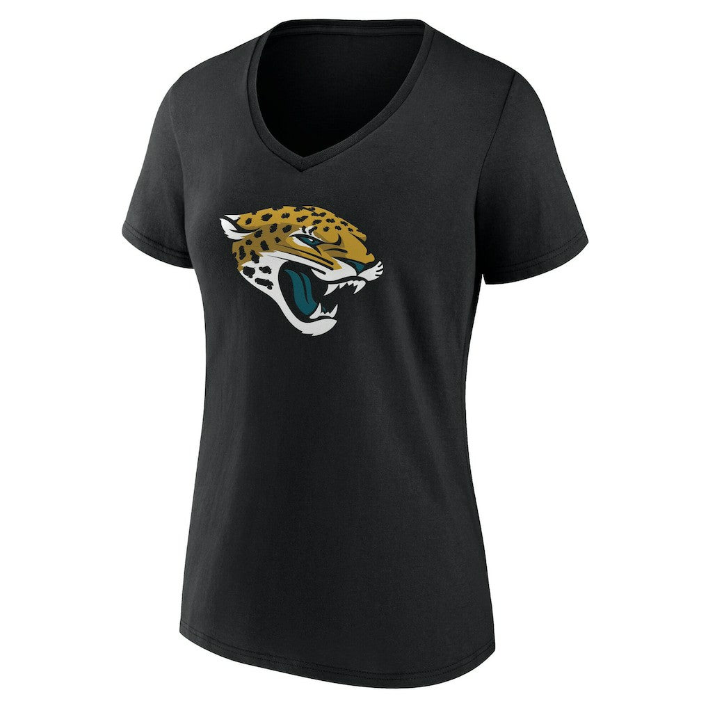 Jacksonville Jaguars Women's Team Authentic Personalized Name & Number V-Neck T-Shirt Black
