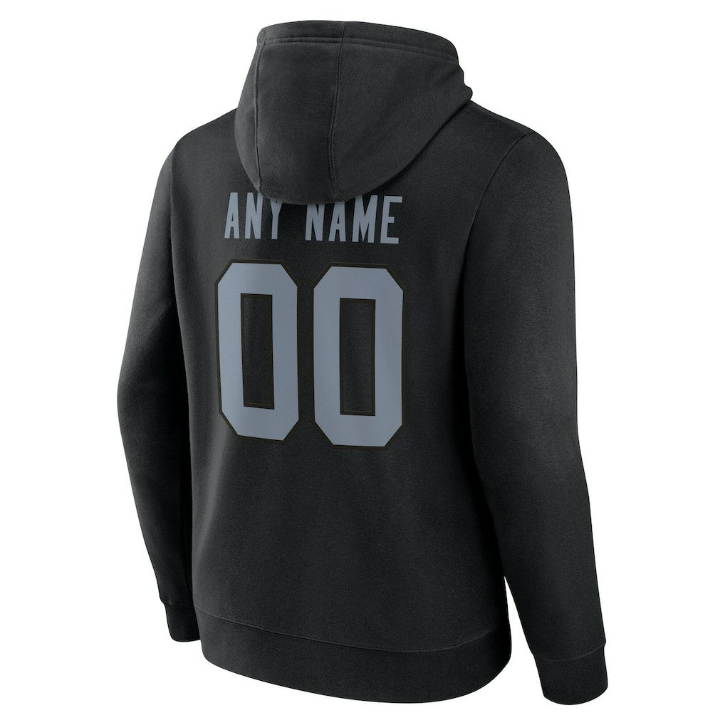 Las Vegas Raiders Team Authentic Personalized Name & Number Hoodie Black