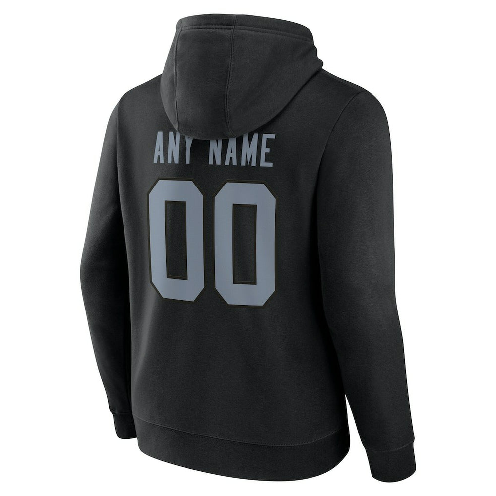 Las Vegas Raiders Team Authentic Personalized Name & Number Hoodie Black