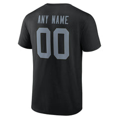 Las Vegas Raiders Team Authentic Personalized Name & Number T-Shirt Black
