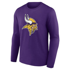 Minnesota Vikings Team Authentic Personalized Name & Number Long Sleeve T-Shirt Purple