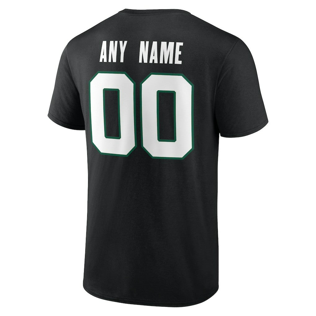 New York Jets Team Authentic Personalized Name & Number T-Shirt Black
