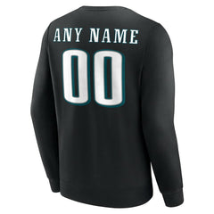Philadelphia Eagles Team Authentic Personalized Name & Number Sweatshirt Black