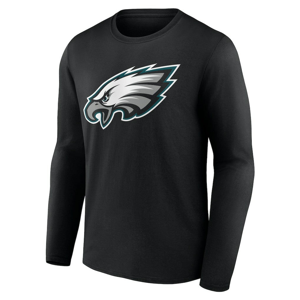 Philadelphia Eagles Team Authentic Personalized Name & Number Long Sleeve T-Shirt Black