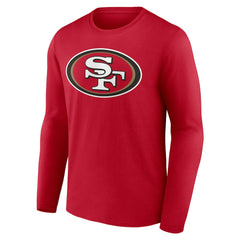 San Francisco 49ers Team Authentic Personalized Name & Number Long Sleeve T-Shirt Scarlet