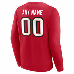 Tampa Bay Buccaneers Team Authentic Personalized Name & Number Sweatshirt Red