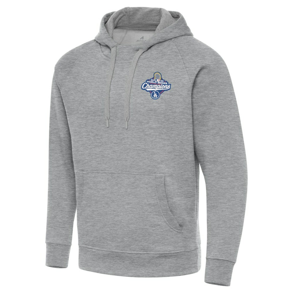 Los Angeles Dodgers Antigua Back-to-Back World Series Champions Victory Hoodie - Heather Gray Hoodies
