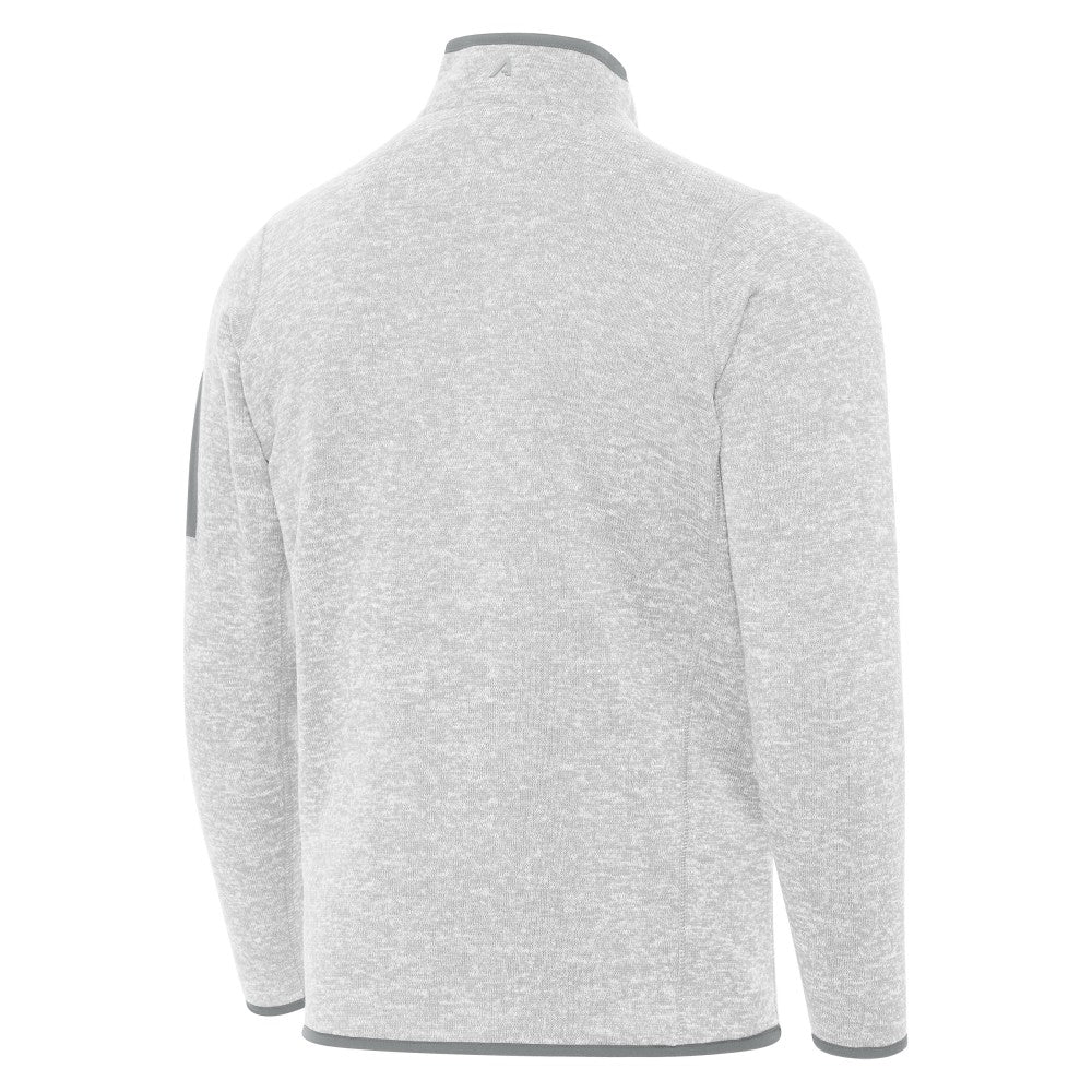 Los Angeles Dodgers Antigua Back-to-Back World Series Champions Fortune Quarter-Zip Pullover - Heather Gray Pullover