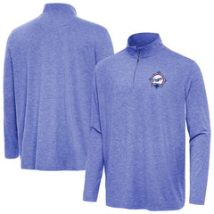 Los Angeles Dodgers Antigua Back-to-Back World Series Champions Hunk Quarter-Zip Pullover - Heather Royal Pullover