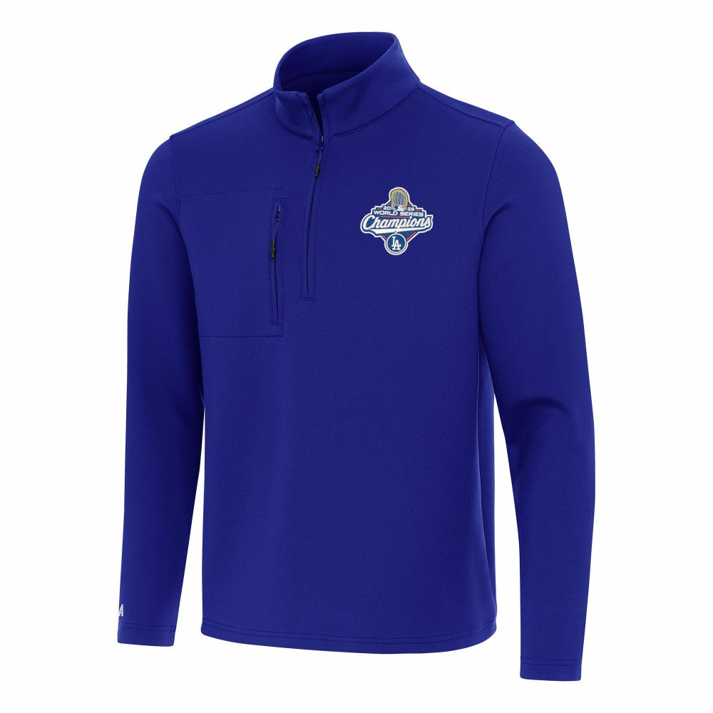 Los Angeles Dodgers Antigua 2025 World Series Champions Insider Quarter-Zip Pullover - Royal Pullover