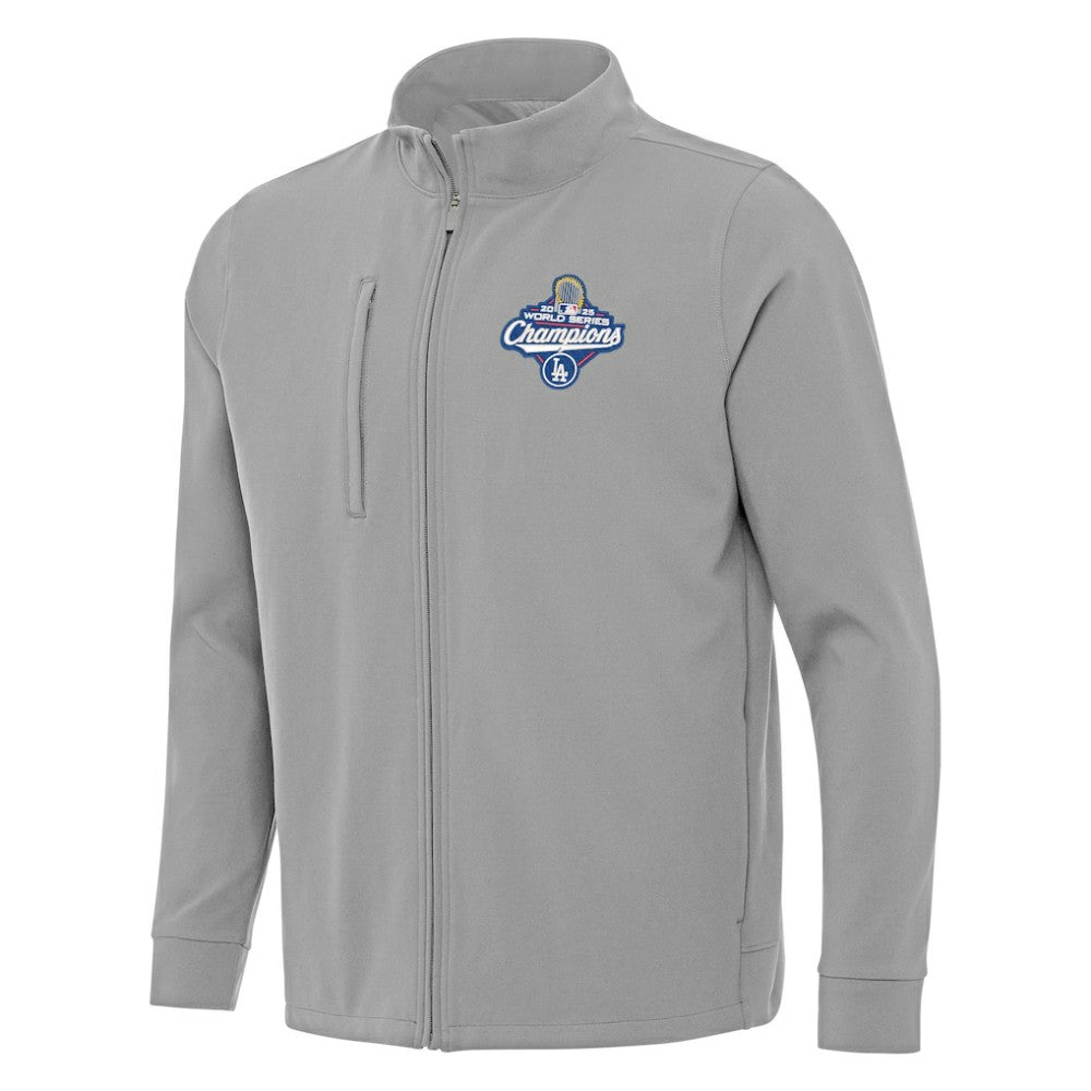 Los Angeles Dodgers Antigua 2025 World Series Champions Regard Full-Zip Jacket - Gray Jackets