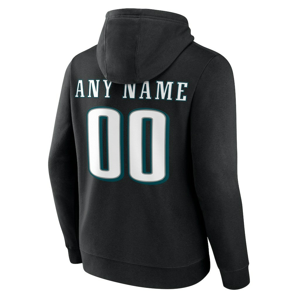 Philadelphia Eagles Big & Tall Team Authentic Custom Hoodie Black