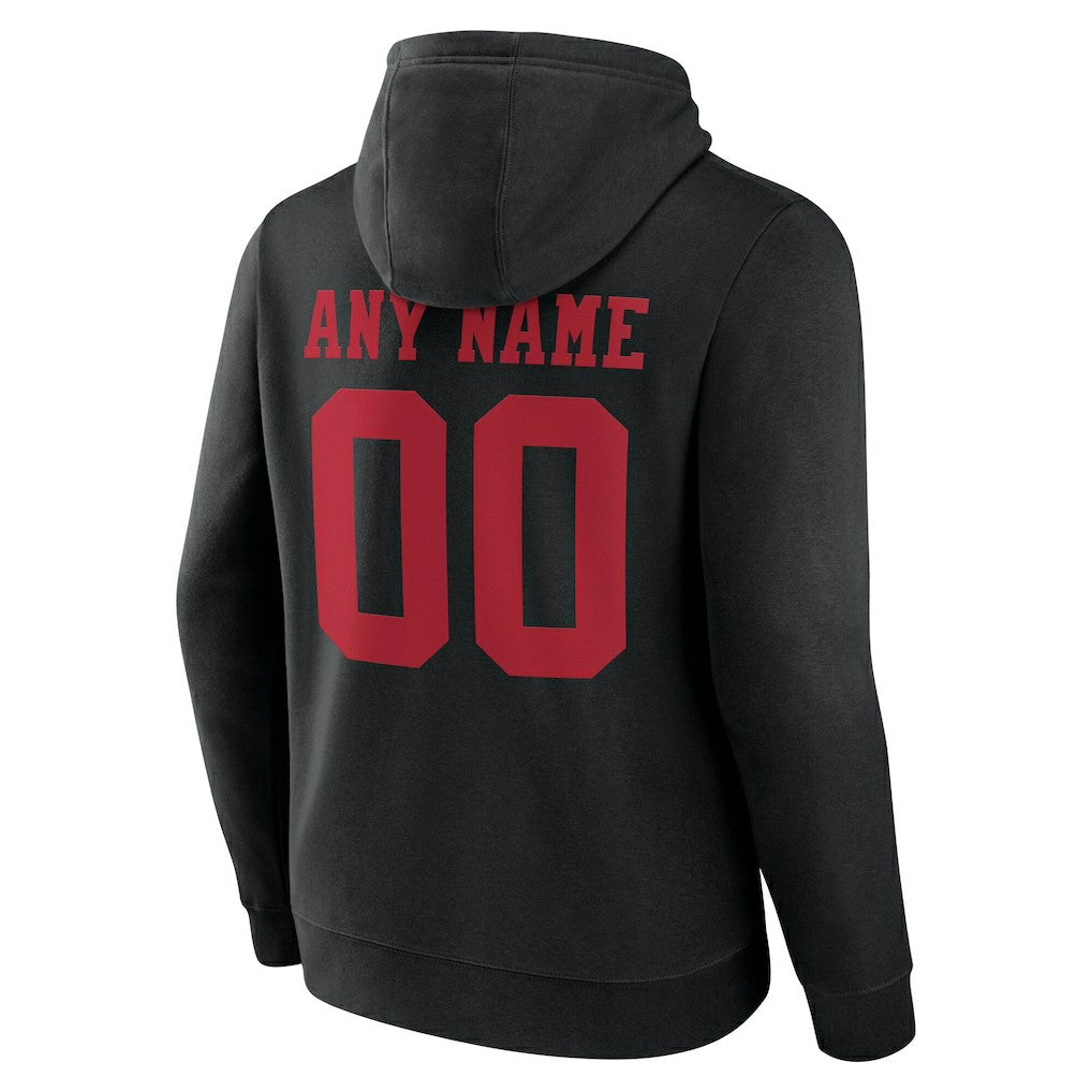 San Francisco 49ers Big & Tall Team Authentic Custom Hoodie Black