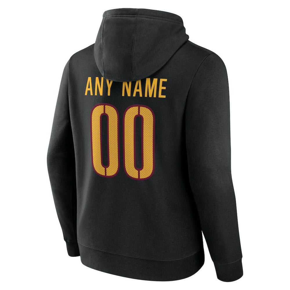 Washington Commanders Big & Tall Team Authentic Custom Hoodie Black