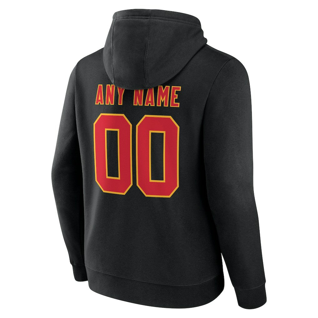 Kansas City Chiefs Big & Tall Team Authentic Custom Hoodie Black