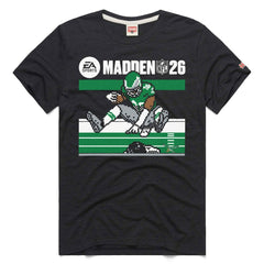 Saquon Barkley Philadelphia Eagles Homage Unisex Madden NFL '26 Retro Cover Tri-Blend T-Shirt Charcoal
