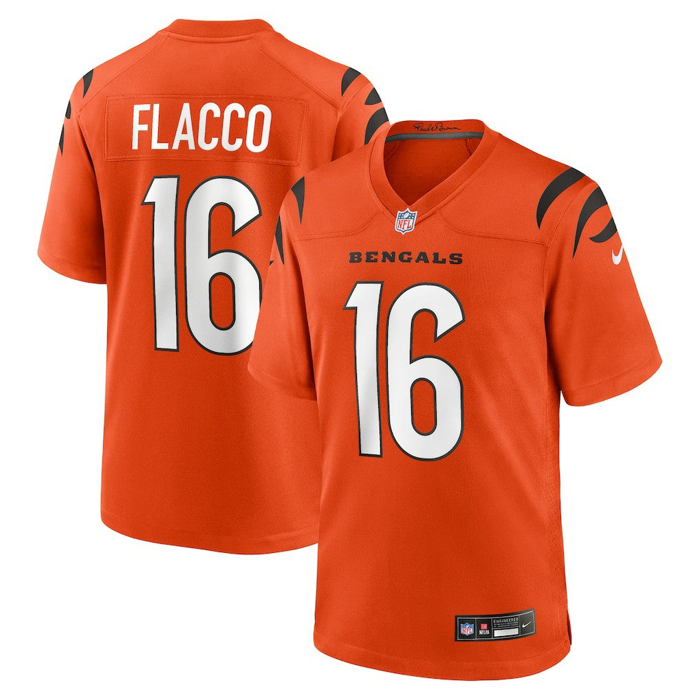 Joe Flacco Cincinnati Bengals Alternate Game Jersey Orange