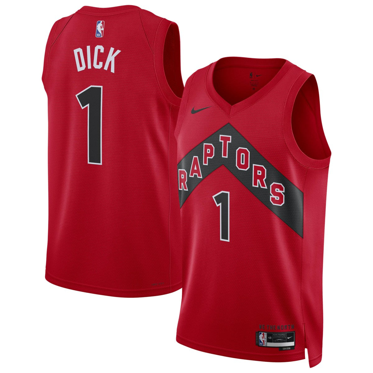Gradey Dick Toronto Raptors Unisex Swingman Player Jersey Icon Edition Red