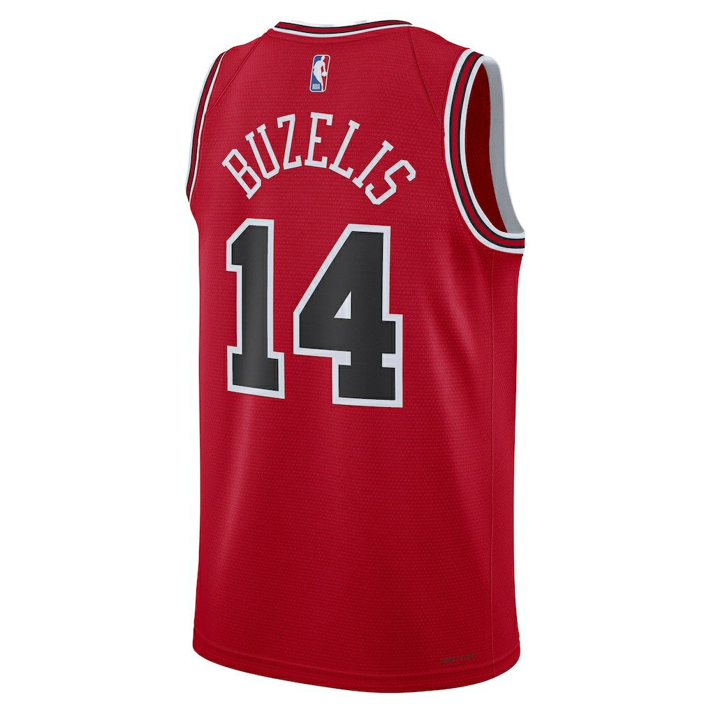 Matas Buzelis Chicago Bulls Unisex Swingman Player Jersey Icon Editi- Red