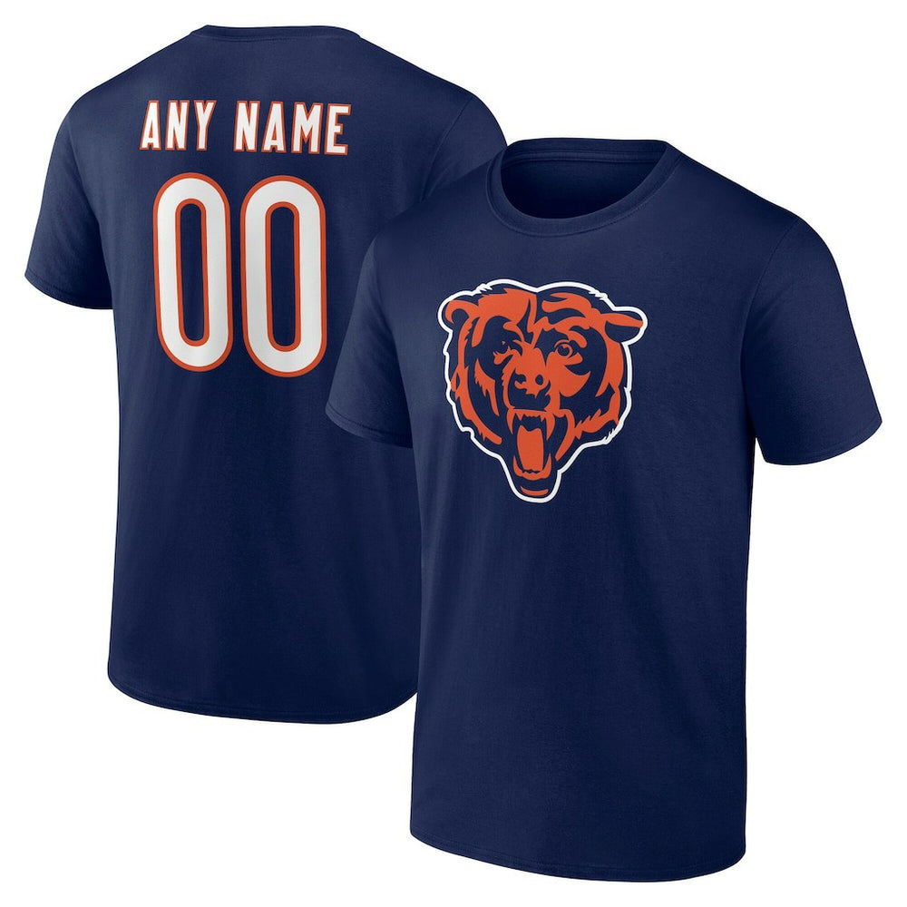 Chicago Bears Big & Tall Team Authentic Custom T-Shirt Navy
