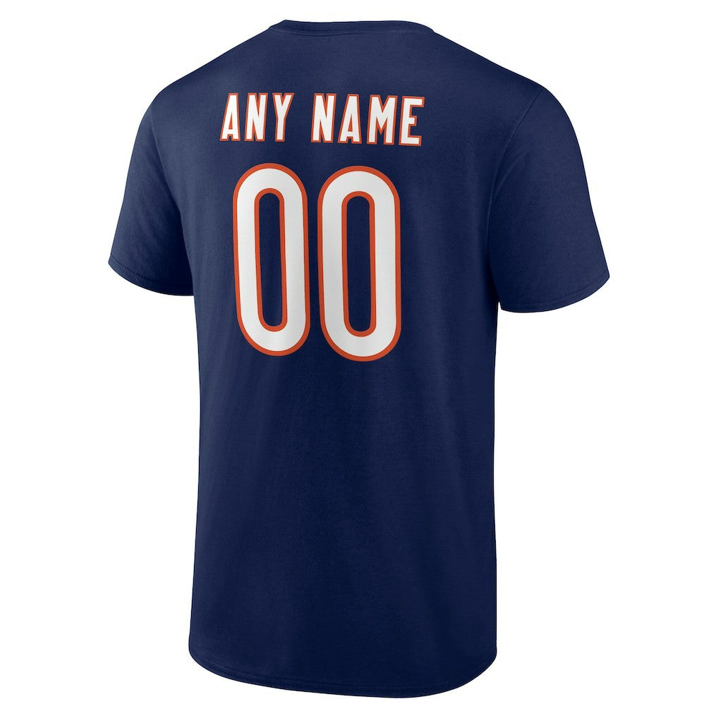 Chicago Bears Big & Tall Team Authentic Custom T-Shirt Navy