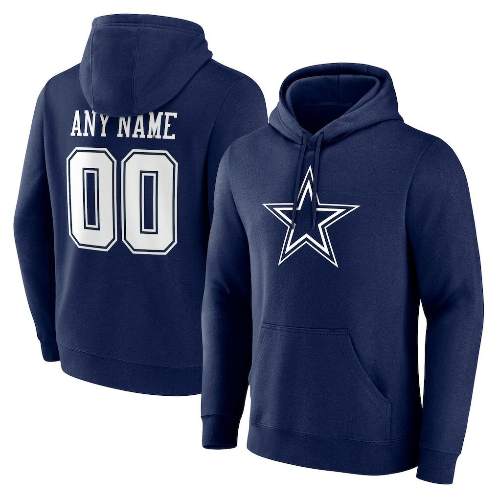 Dallas Cowboys Big & Tall Team Authentic Custom Hoodie Navy