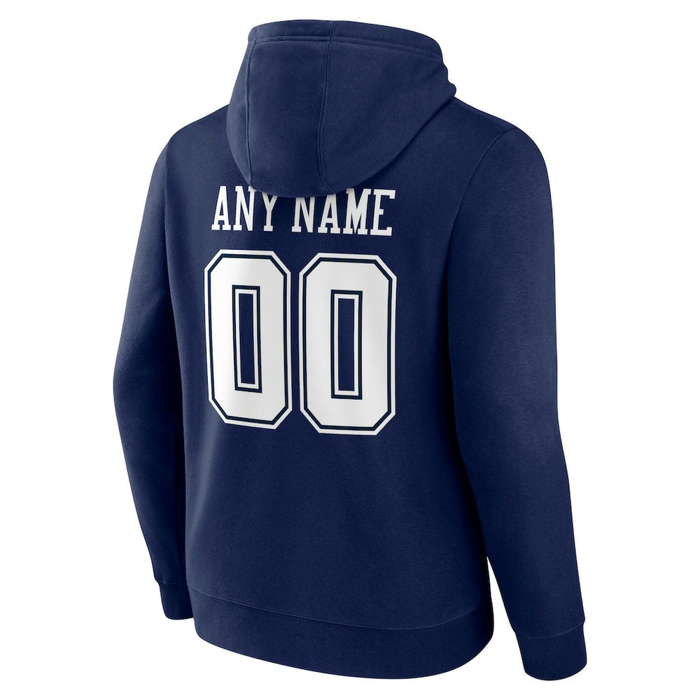 Dallas Cowboys Big & Tall Team Authentic Custom Hoodie Navy
