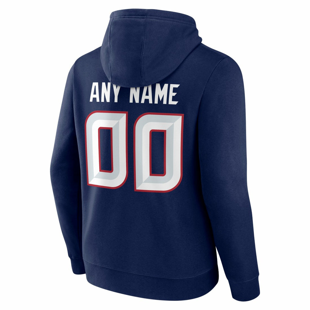Houston Texans Big & Tall Team Authentic Custom Hoodie Navy