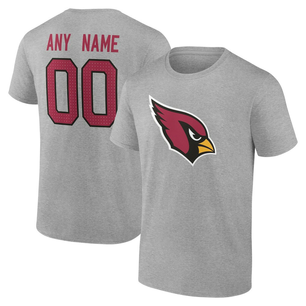 Arizona Cardinals Big & Tall Team Authentic Custom T-Shirt Gray