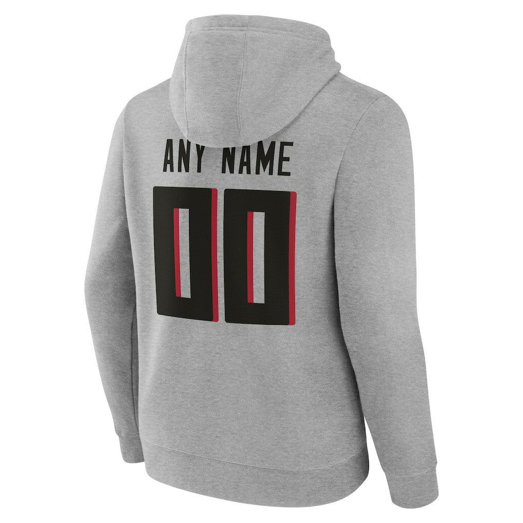 Atlanta Falcons Big & Tall Team Authentic Custom Hoodie Gray