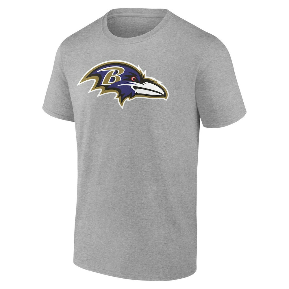 Baltimore Ravens Big & Tall Team Authentic Custom T-Shirt Gray