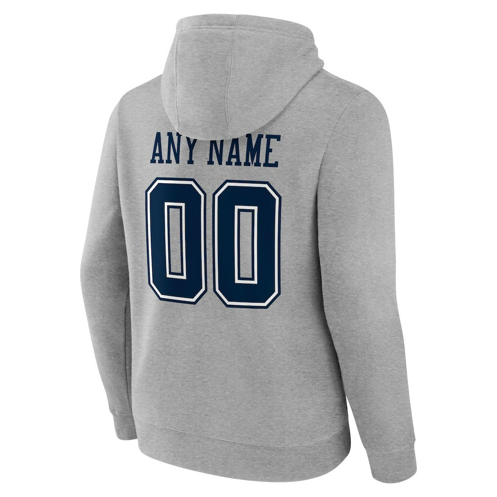 Dallas Cowboys Big & Tall Team Authentic Custom Hoodie Gray
