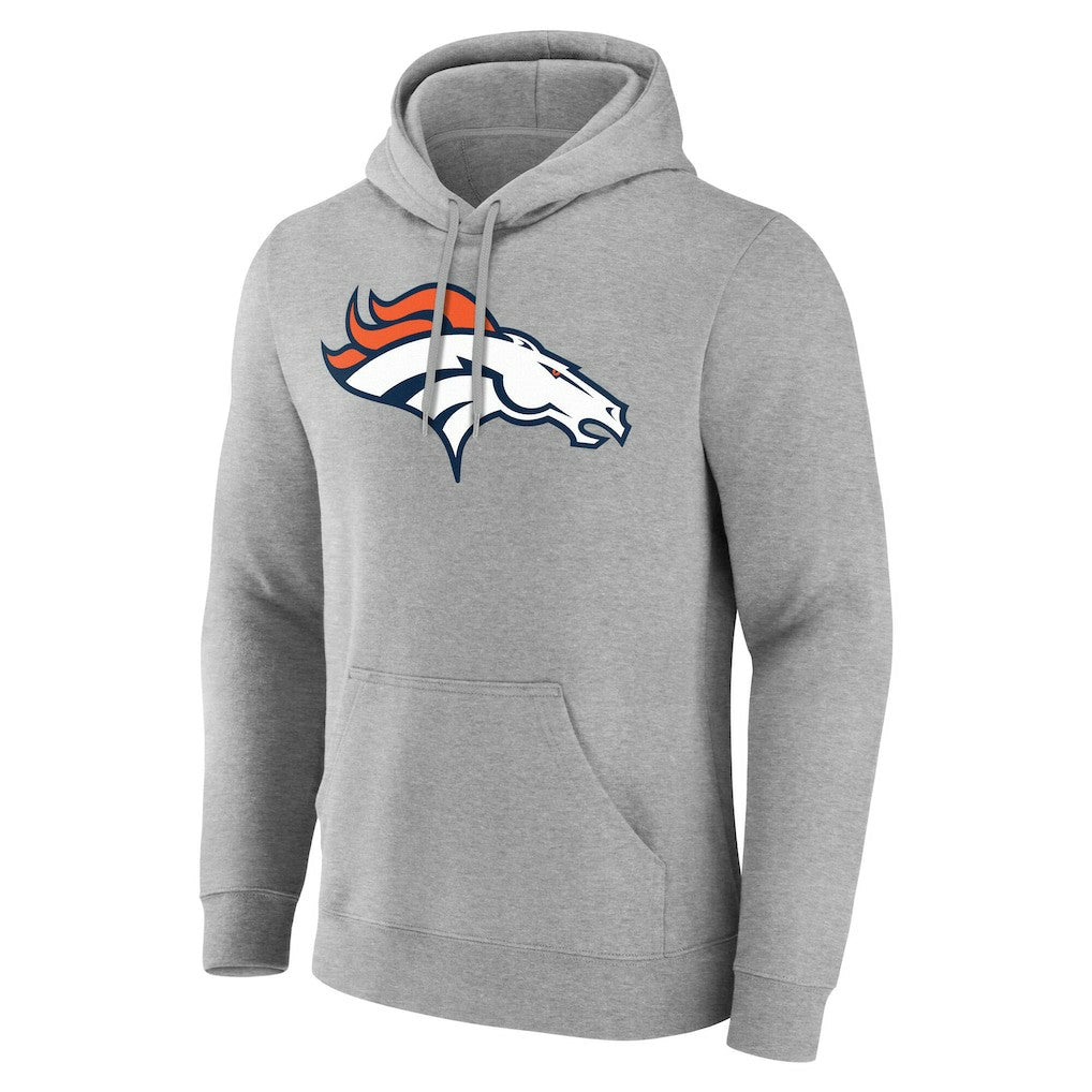 Denver Broncos Big & Tall Team Authentic Custom Hoodie Gray