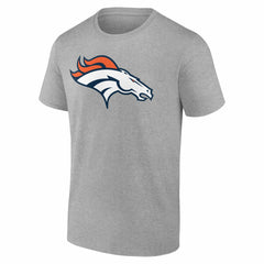 Denver Broncos Big & Tall Team Authentic Custom T-Shirt Gray