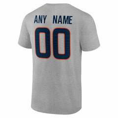 Denver Broncos Big & Tall Team Authentic Custom T-Shirt Gray