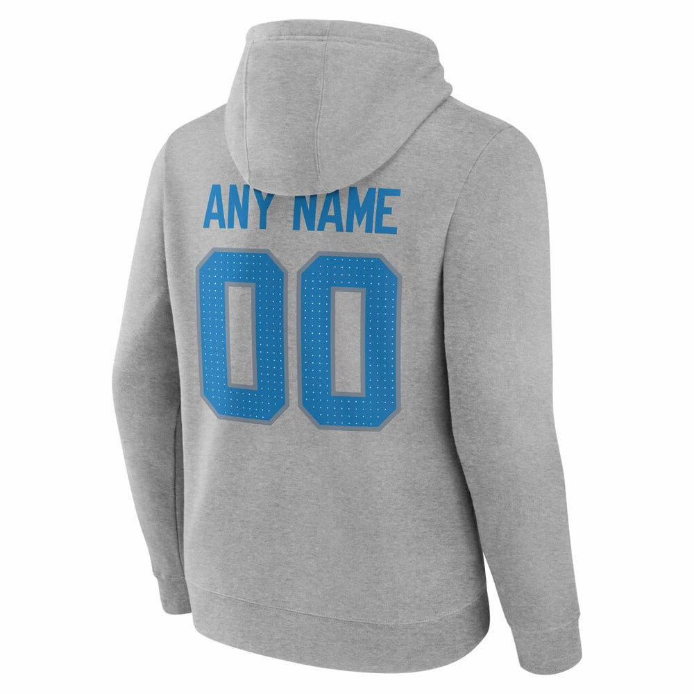 Detroit Lions Big & Tall Team Authentic Custom Hoodie Gray