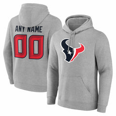 Houston Texans Big & Tall Team Authentic Custom Hoodie Gray