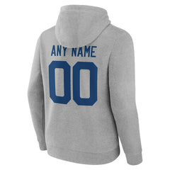 Indianapolis Colts Big & Tall Team Authentic Custom Hoodie Gray