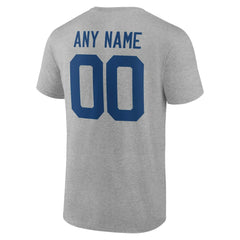 Indianapolis Colts Big & Tall Team Authentic Custom T-Shirt Gray