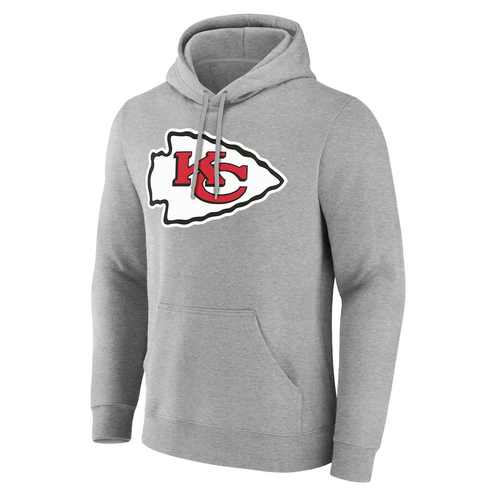 Kansas City Chiefs Big & Tall Team Authentic Custom Hoodie Gray