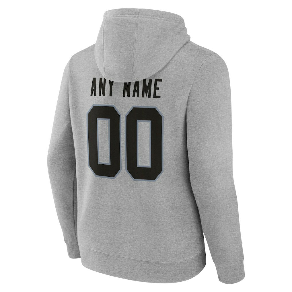 Las Vegas Raiders Big & Tall Team Authentic Custom Hoodie Gray