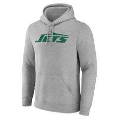 New York Jets Big & Tall Team Authentic Custom Hoodie Gray
