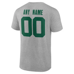 New York Jets Big & Tall Team Authentic Custom T-Shirt Gray