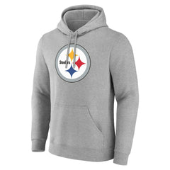 Pittsburgh Steelers Big & Tall Team Authentic Custom Hoodie Gray
