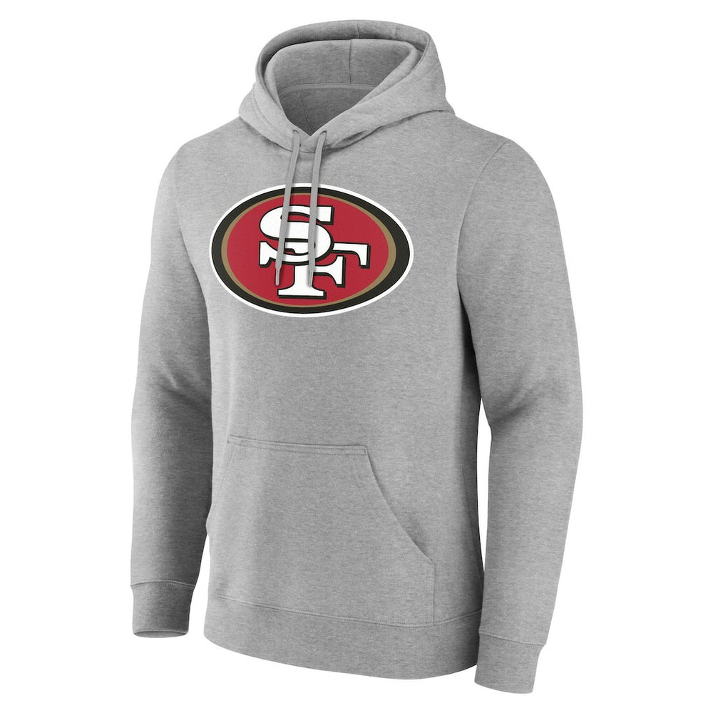 San Francisco 49ers Big & Tall Team Authentic Custom Hoodie Gray