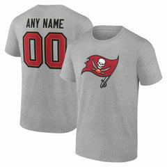 Tampa Bay Buccaneers Big & Tall Team Authentic Custom T-Shirt Gray