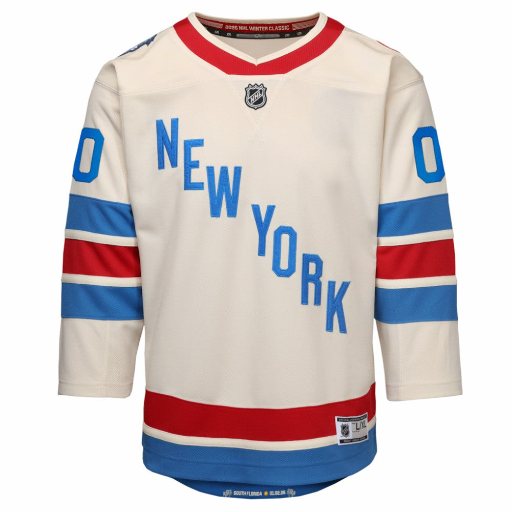 NHL,Custom New York Rangers Outerstuff Youth 2026 NHL Winter Classic Premier Custom Jersey - White