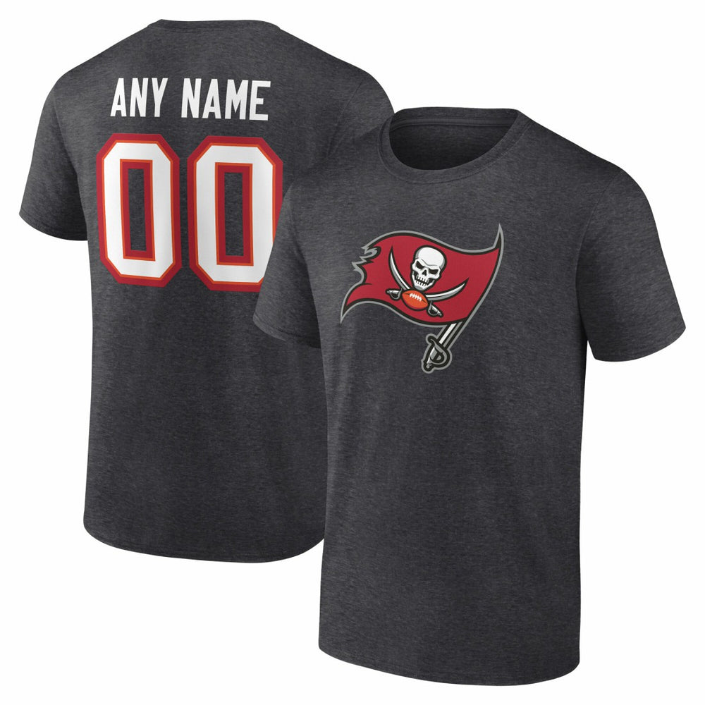 Tampa Bay Buccaneers Big & Tall Team Authentic Custom T-Shirt Charcoal