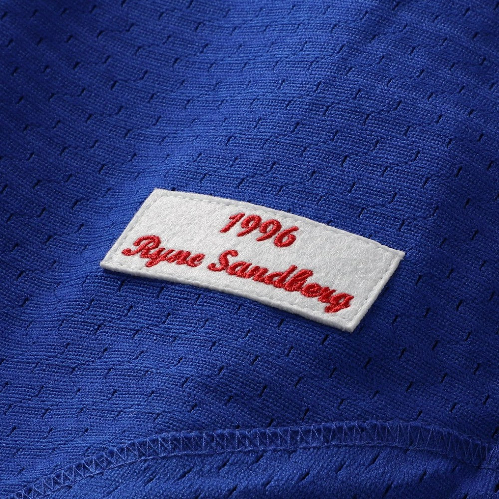 Ryne Sandberg Chicago Cubs Mitchell & Ness Cooperstown Collection 1996 Mesh Batting Practice Button-Up Jersey - Royal Jerseys
